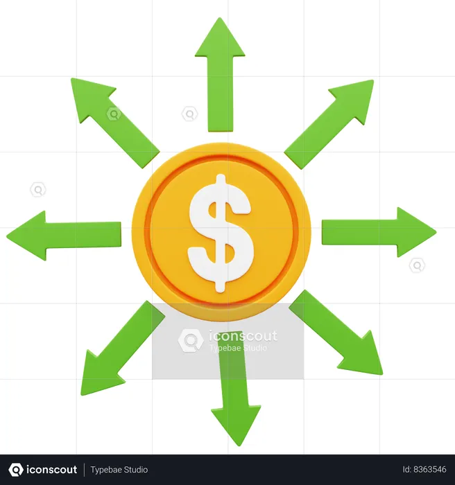 Money Cashflow  3D Icon