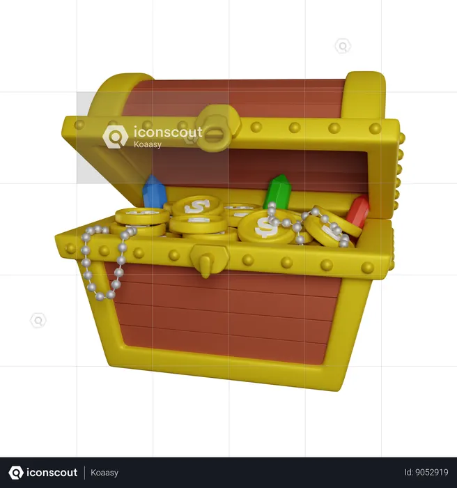 Money Chest  3D Icon
