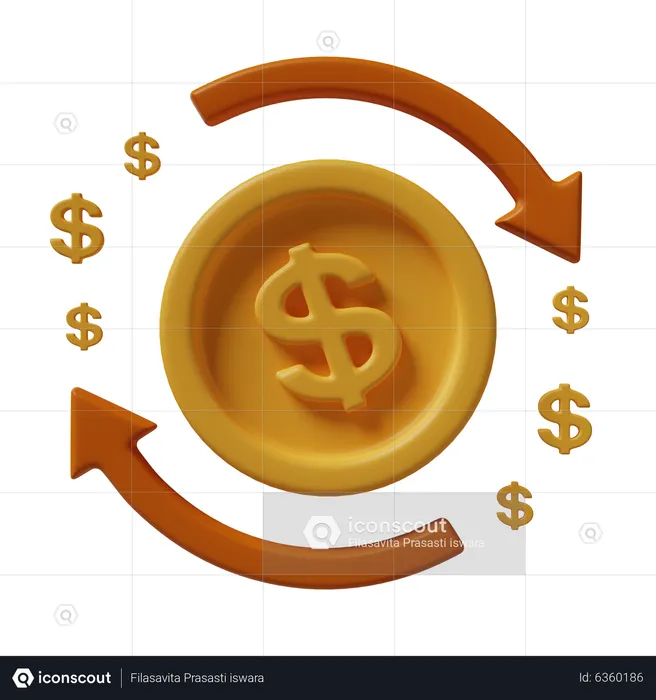 Money Circulation  3D Icon