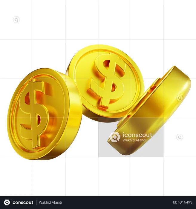 Money Coins  3D Illustration