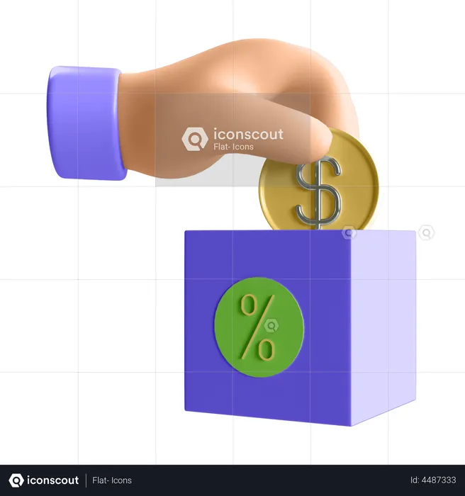 Money Deposit  3D Illustration