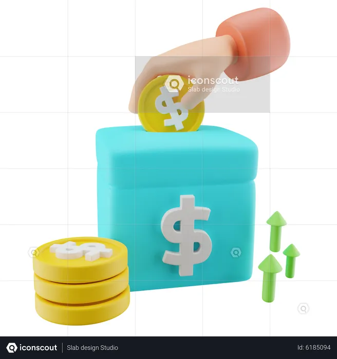 Money Deposite  3D Icon