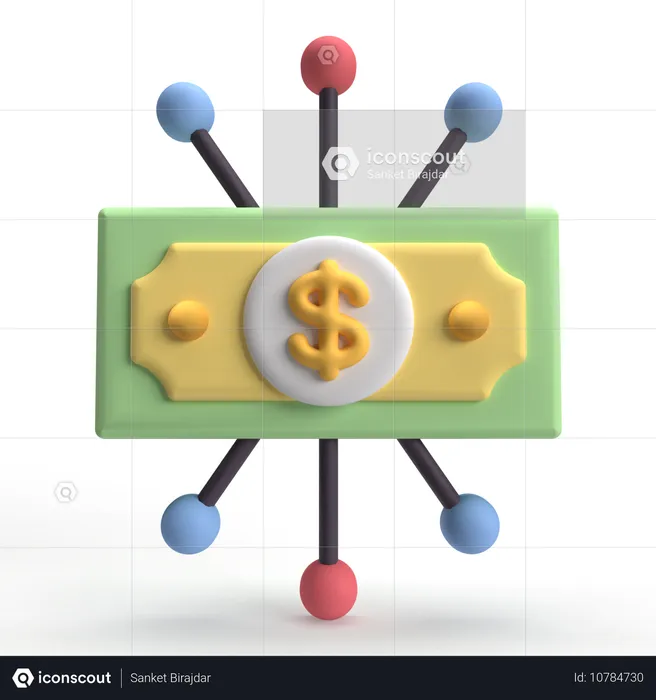 Money Diversification  3D Icon