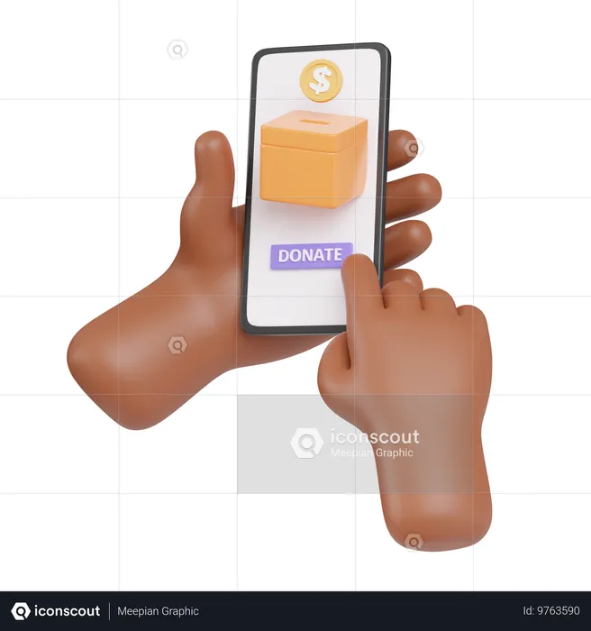 Money Donate  3D Icon