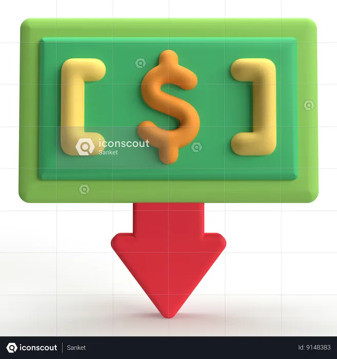 Money Drop  3D Icon
