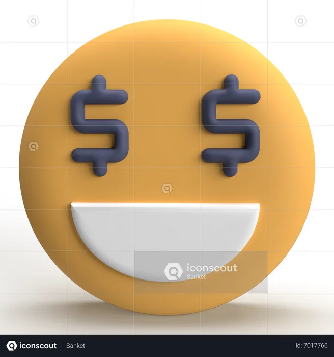 Money emoji Logo 3D Icon
