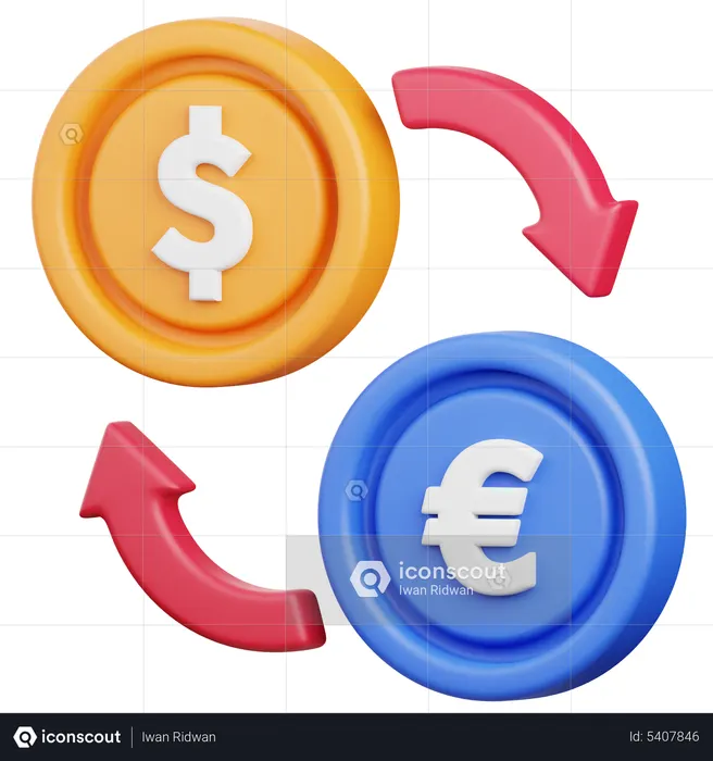 Money Exchange  3D Icon