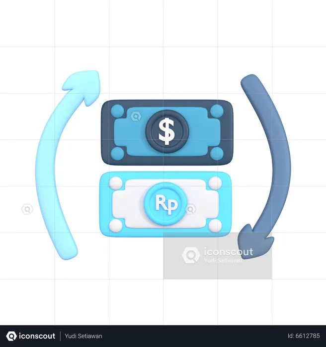 Money Exchange  3D Icon