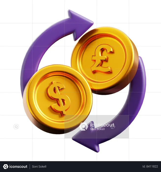 Money Exchange  3D Icon