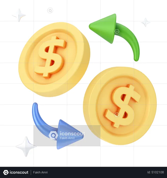 Money Exchange  3D Icon