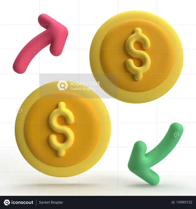 Money Exchange  3D Icon