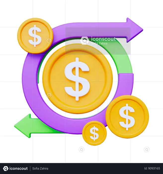 Money Exchange  3D Icon