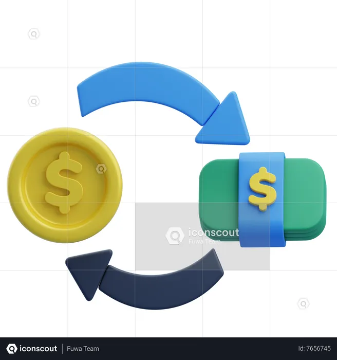 Money Exchange  3D Icon