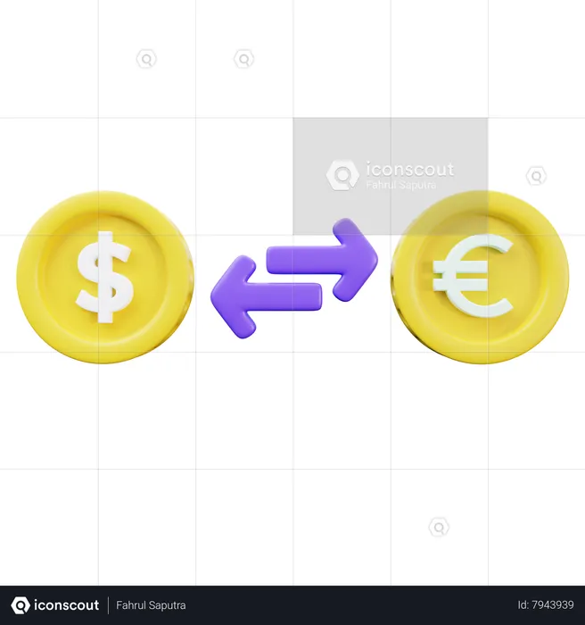 Money Exchange  3D Icon