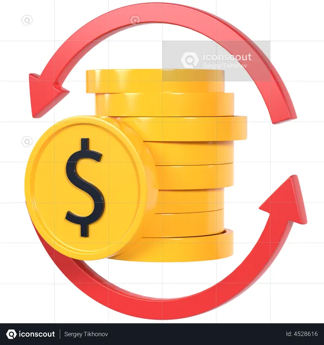 Money Exchange  3D Illustration