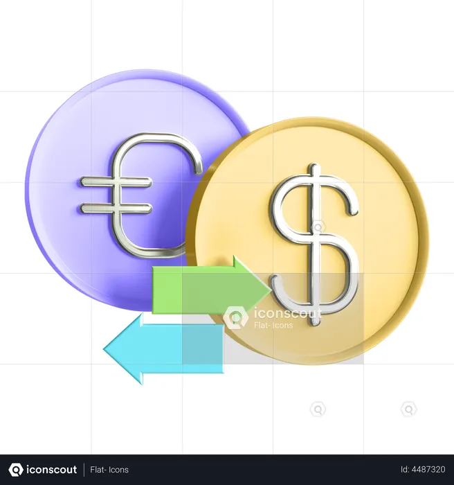 Money Exchange  3D Illustration