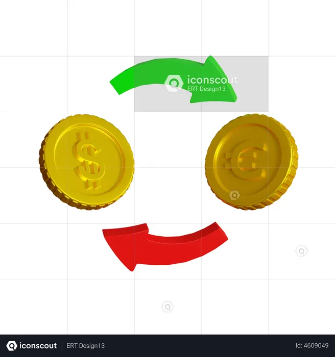 Money Exchange  3D Illustration