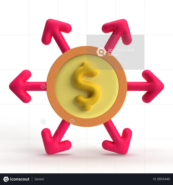 Money Expand  3D Icon