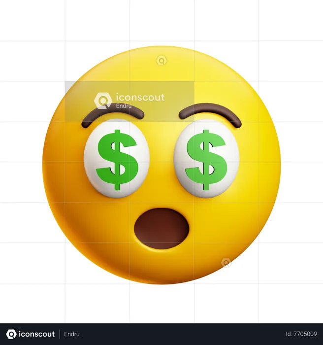 Money Eye Emoji 3D Icon