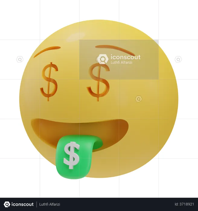 Money Face Emoji 3D Emoji