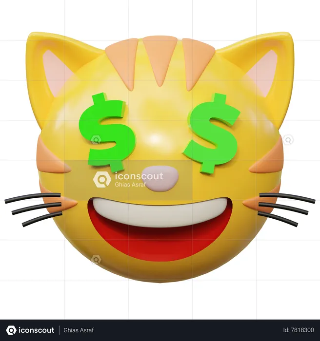 Money Face Emoji 3D Icon