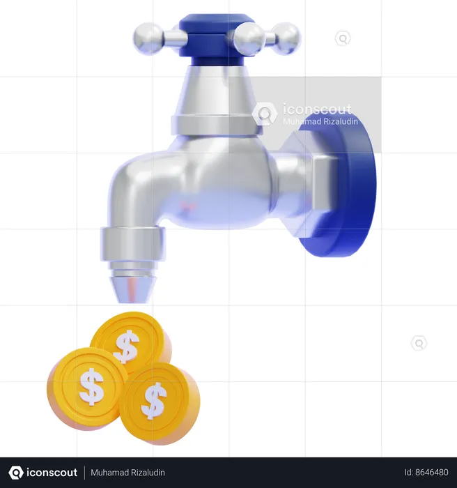 Money Faucet  3D Icon