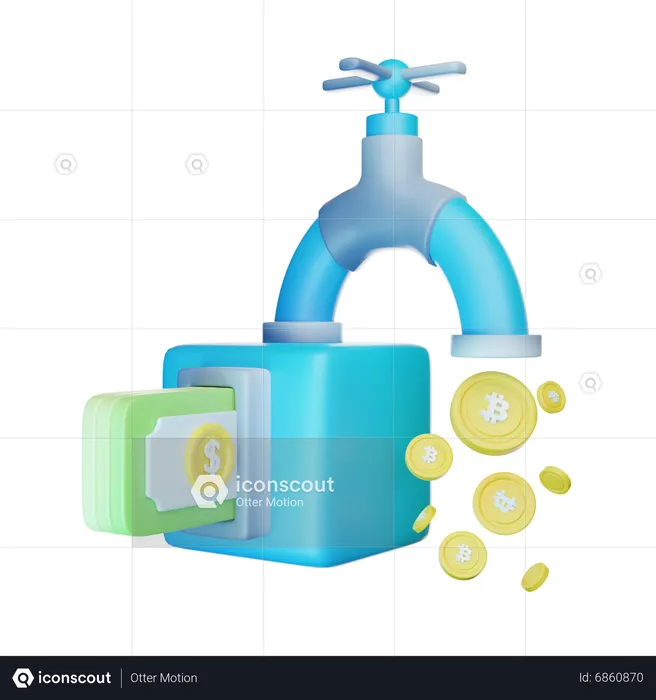 Money Faucet  3D Icon