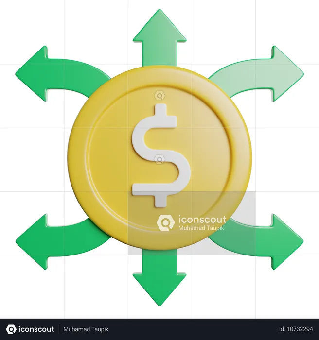 Money Flow  3D Icon