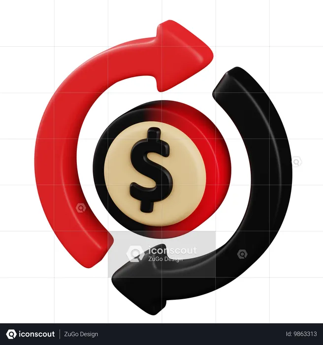 Money Flow  3D Icon