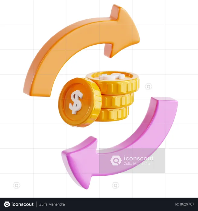 Money Flow  3D Icon