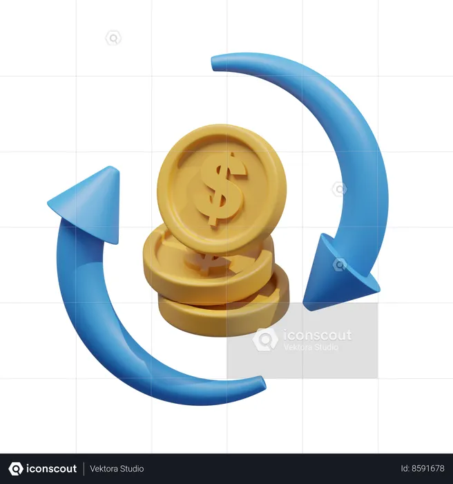 Money Flow  3D Icon