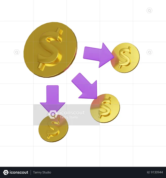 Money Flow  3D Icon