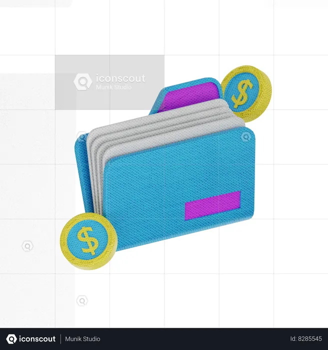 Money Folder  3D Icon