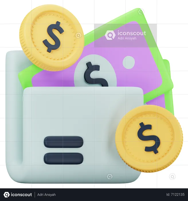Money Folder  3D Icon