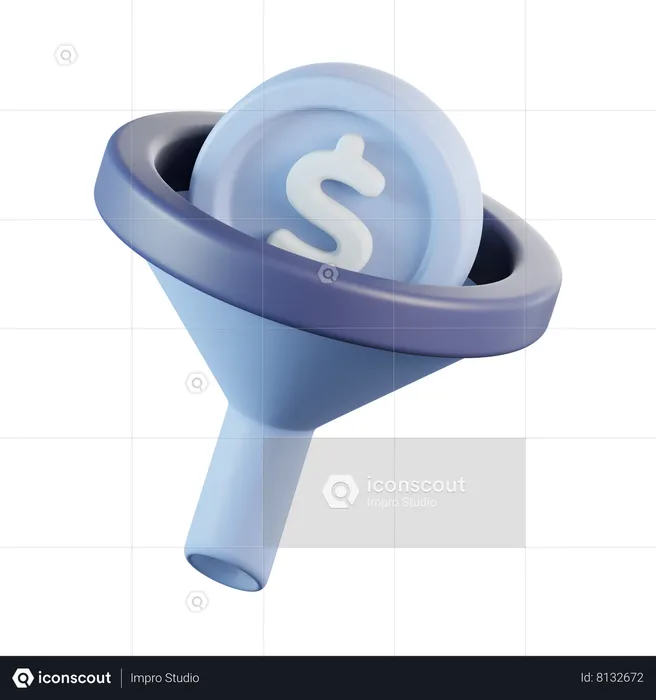 Money funnel  3D Icon