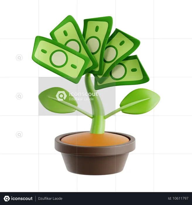 Money Grow  3D Icon