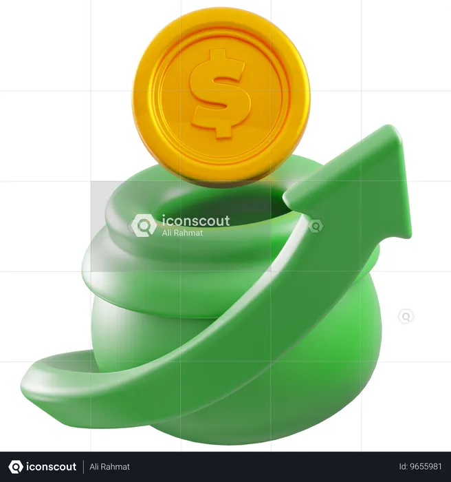 Money Growth  3D Icon