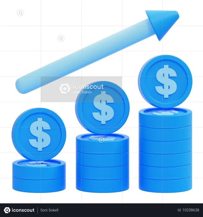 Money Growth  3D Icon