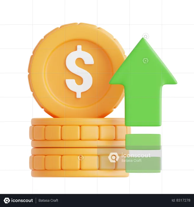 Money Growth  3D Icon