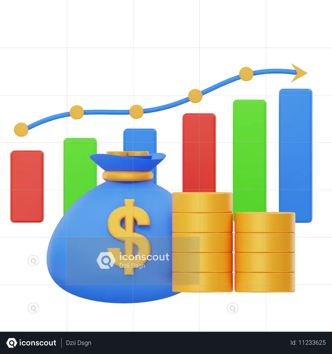 Money Growth  3D Icon