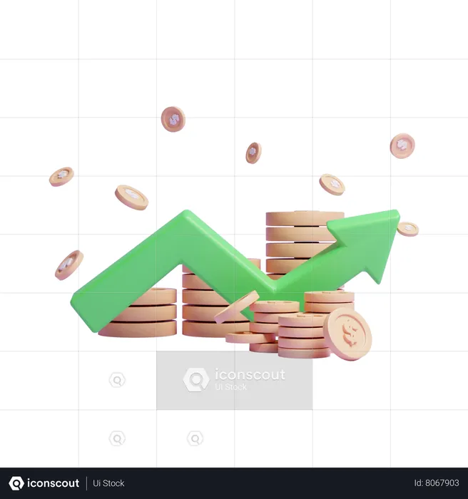 Money Growth  3D Icon