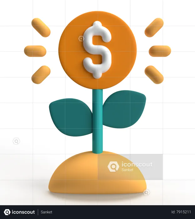 Money Growth  3D Icon