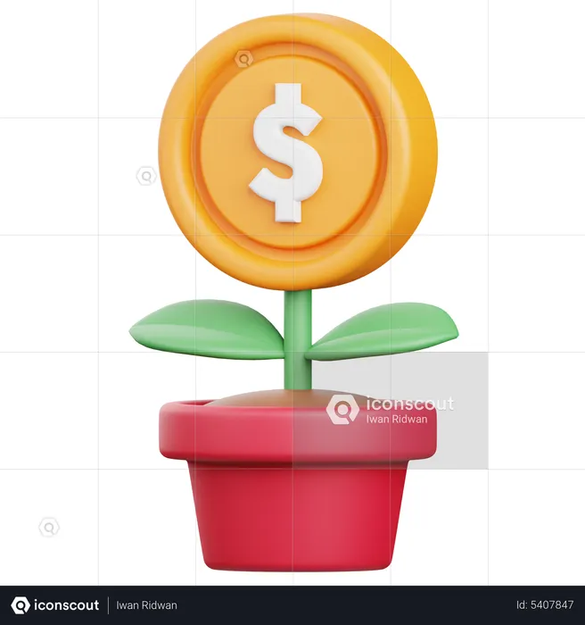 Money Growth  3D Icon