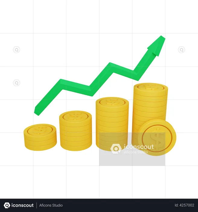 Money growth  3D Illustration