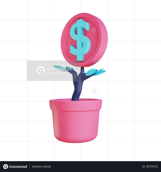 Money Growth  3D Illustration