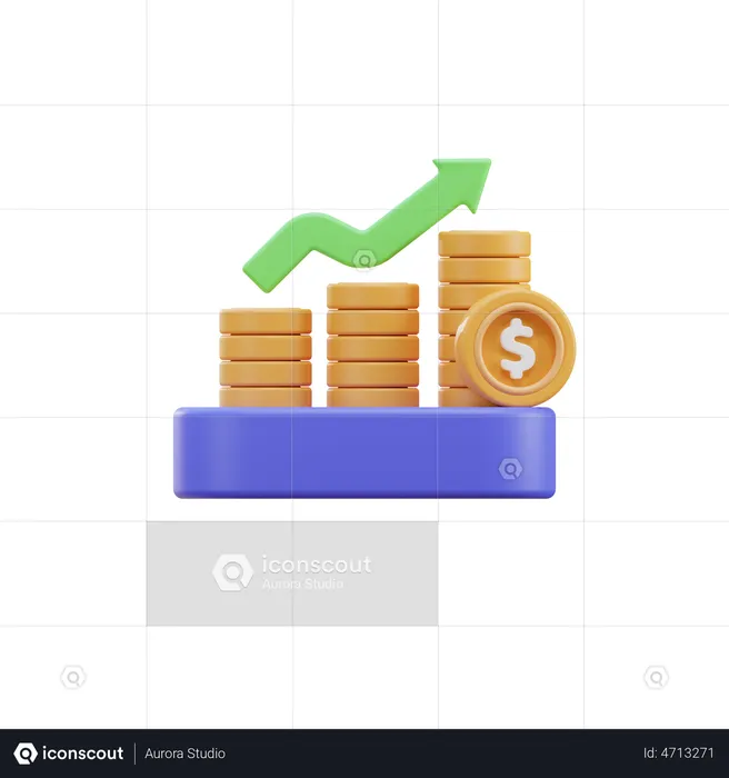 Money Growth  3D Illustration