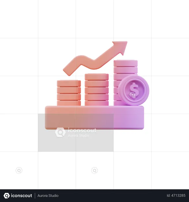 Money Growth  3D Illustration