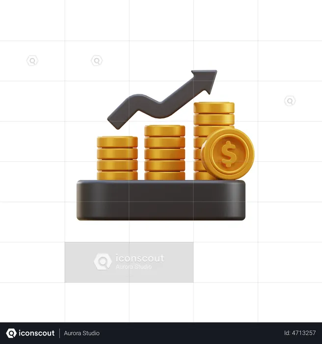 Money Growth  3D Illustration
