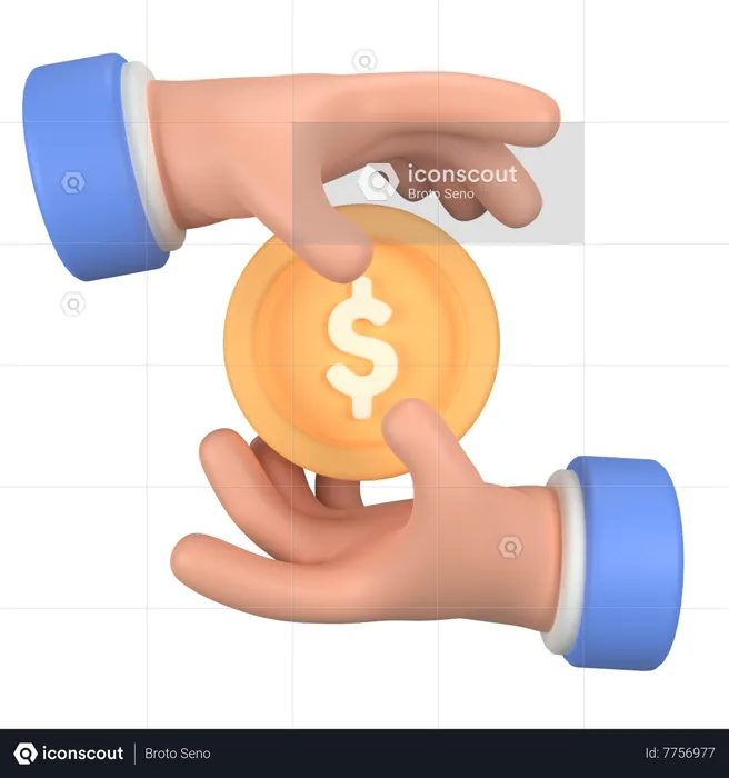 Money hands  3D Icon