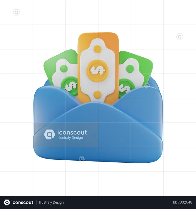 Money In Envelope  3D Icon
